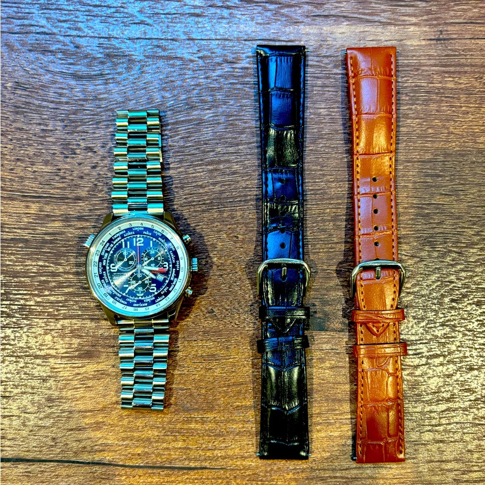 Citizen Eco-Drive Calendrier +2 STRAPS!